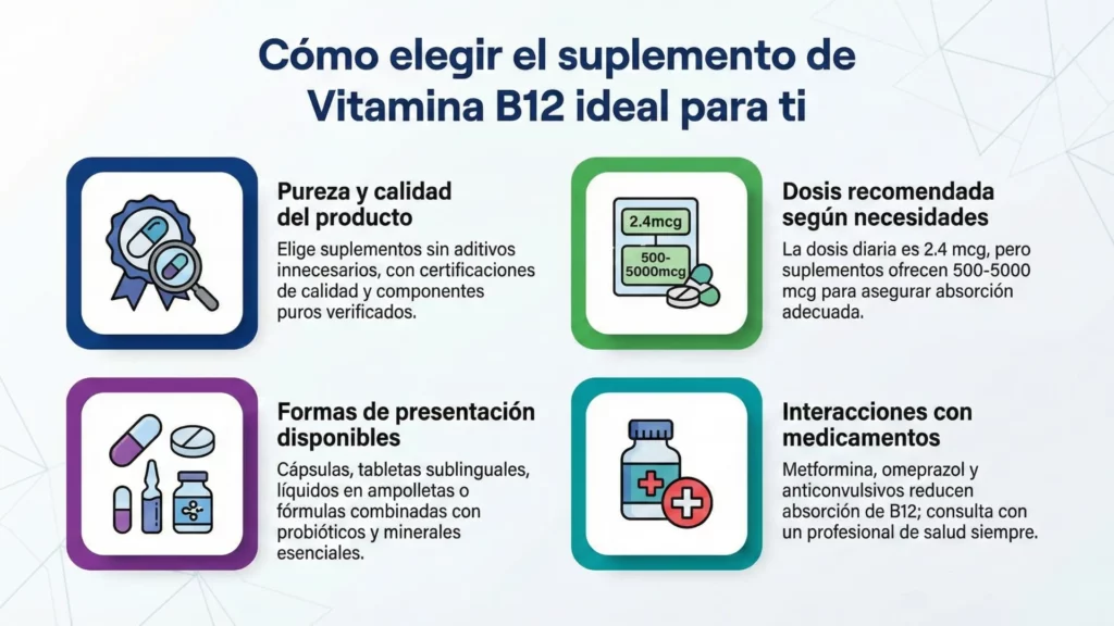 Para qué sirve la vitamina B12 suplemento