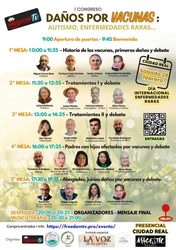 Cartel Congreso Vacunas I Congreso Daños por Vacunas: Autismo y Enfermedades Raras